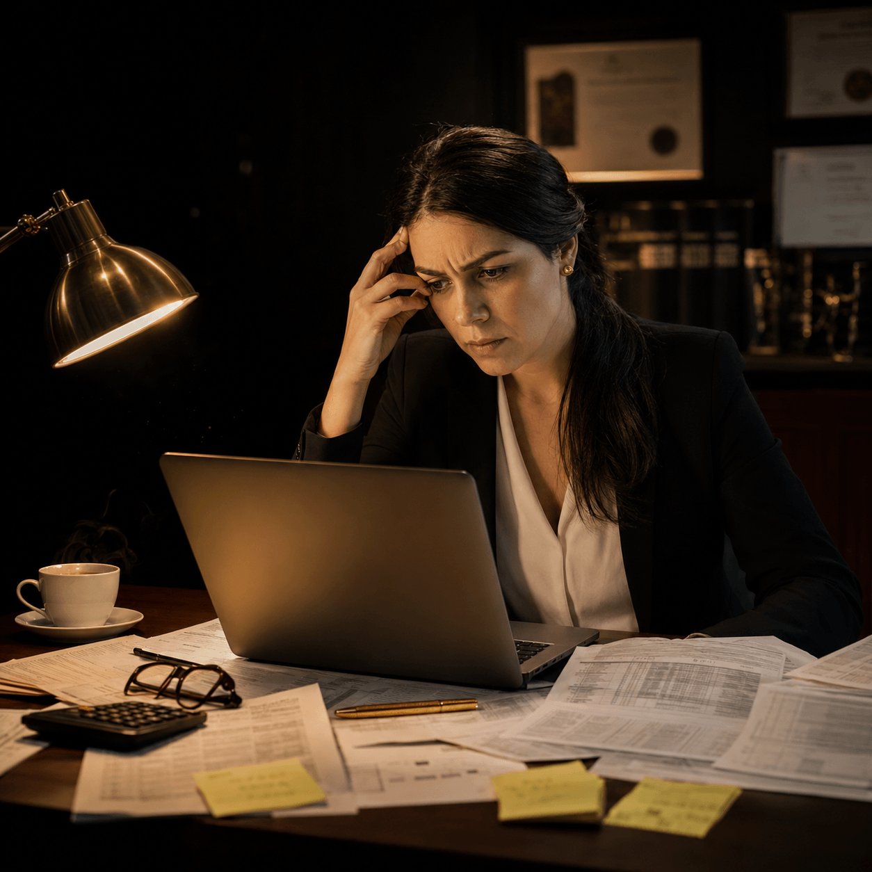 Advogada analisando documentos previdenciários