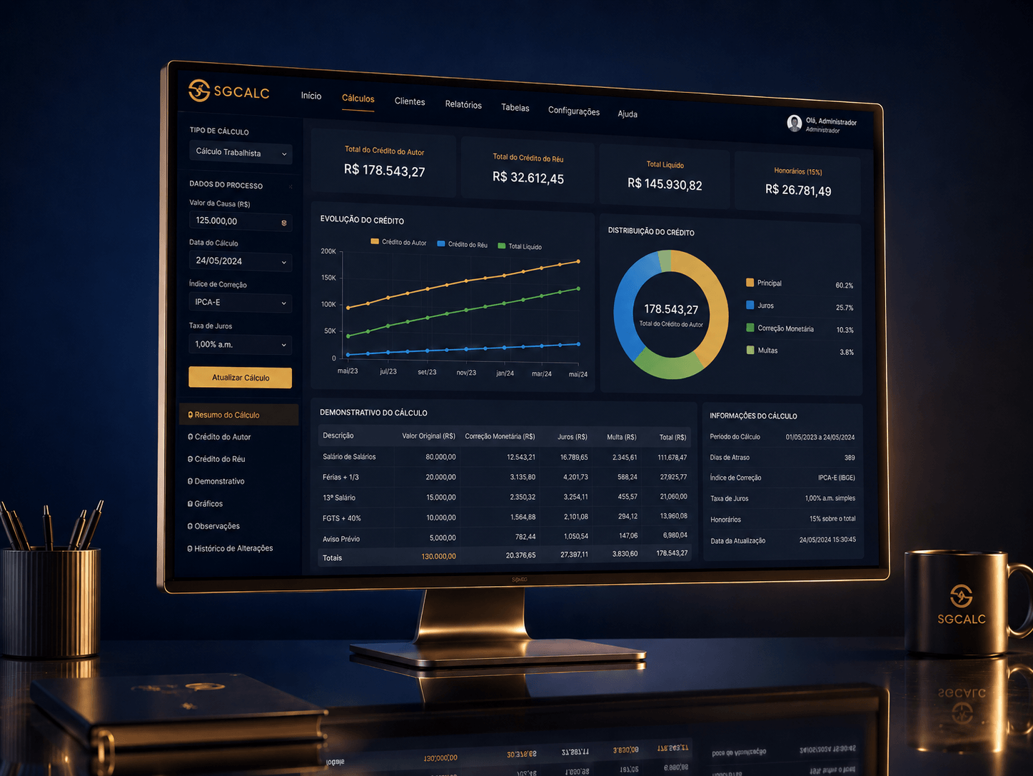 Sistema SGCALC de cálculos previdenciários